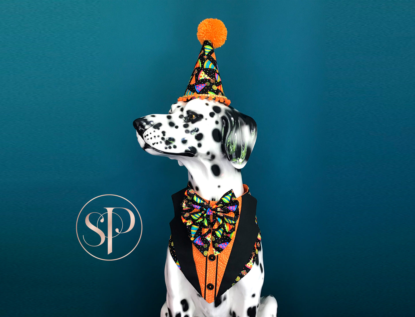 Party Hats & Marmalade Tuxedo Dog Bandana