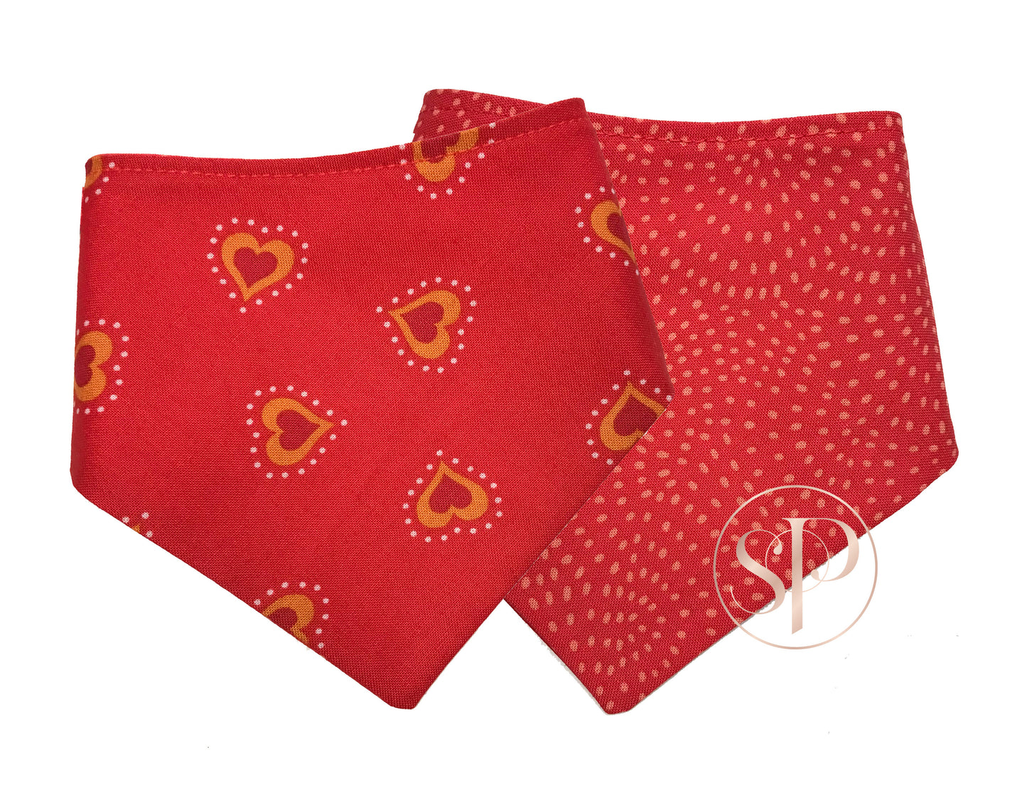 Red Furever Yours & Strawberry Pippin Reversible Dog Bandana