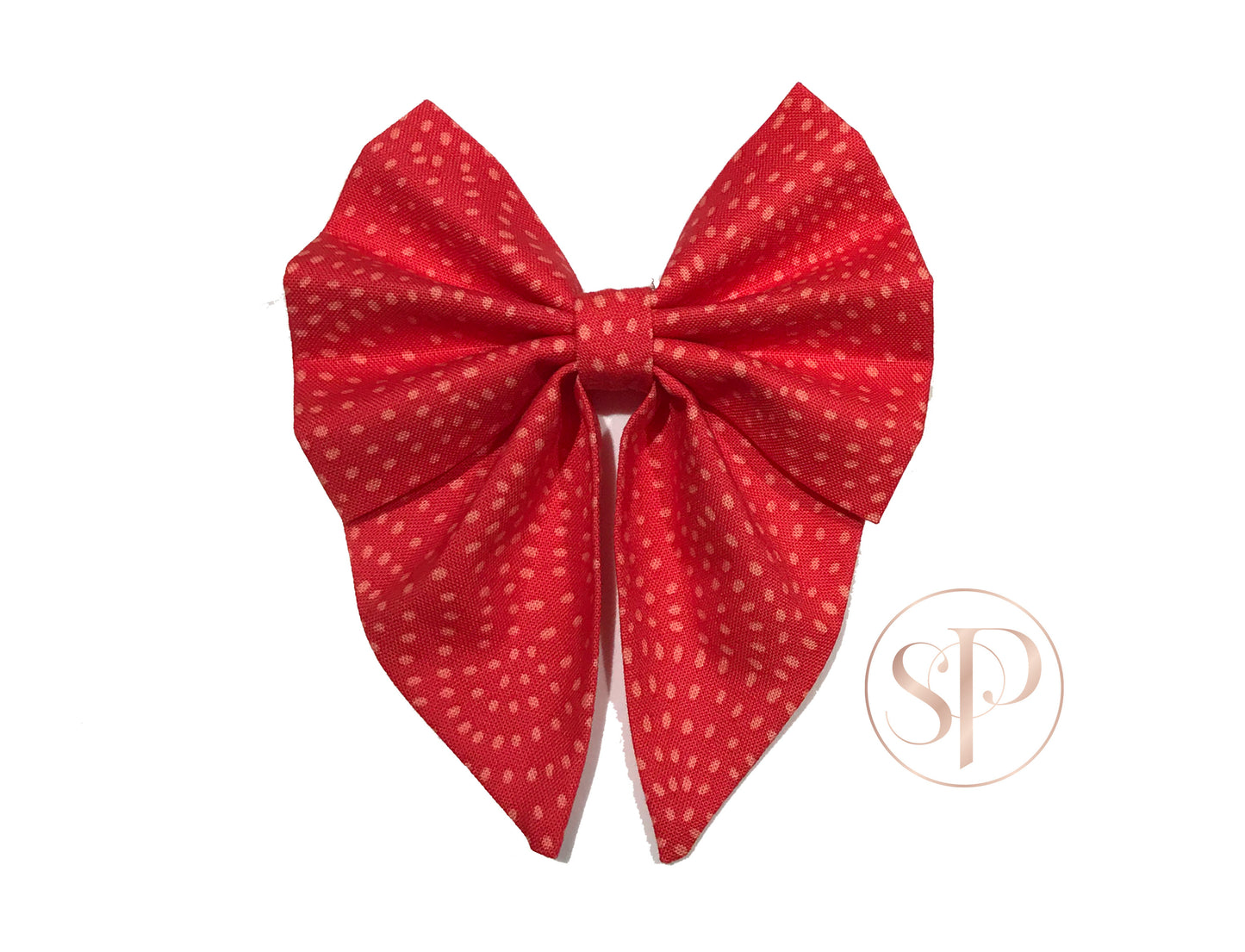 Strawberry Pippin Dog Bow