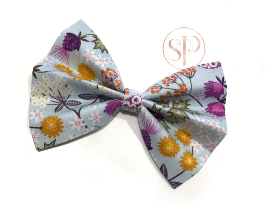 Puffin Awesome Florals Dog Bow