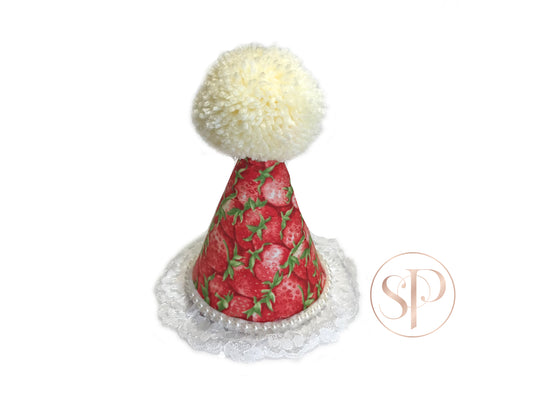 Strawberries & Cream Party Hat