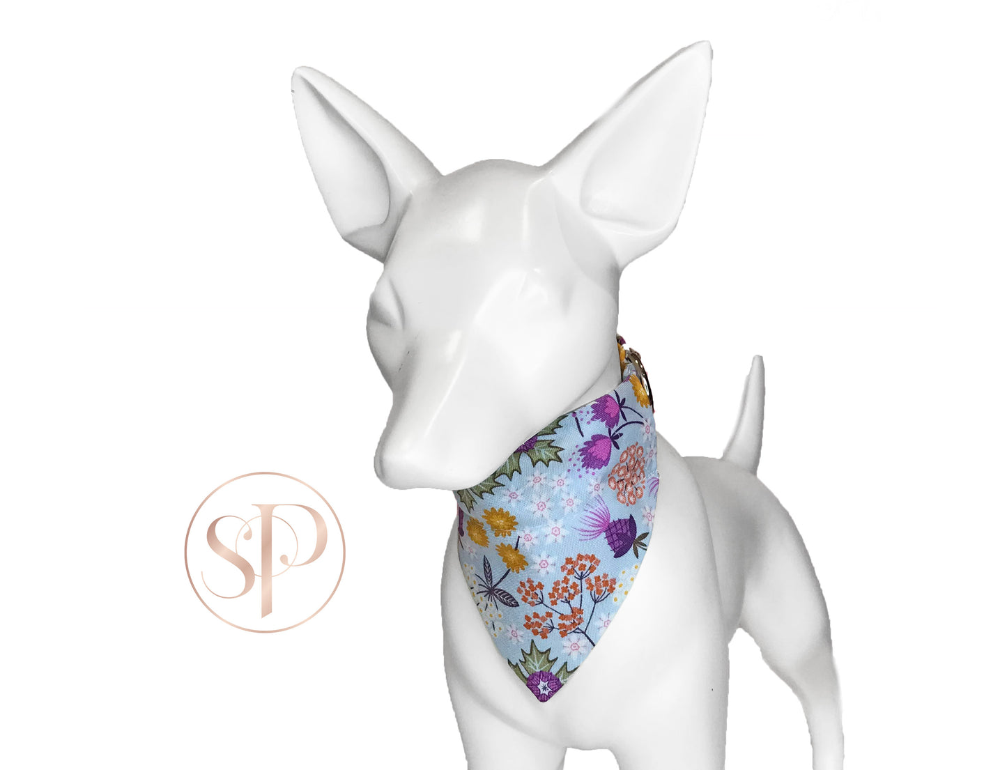 Puffin Awesome Florals Slide-on Dog Bandana