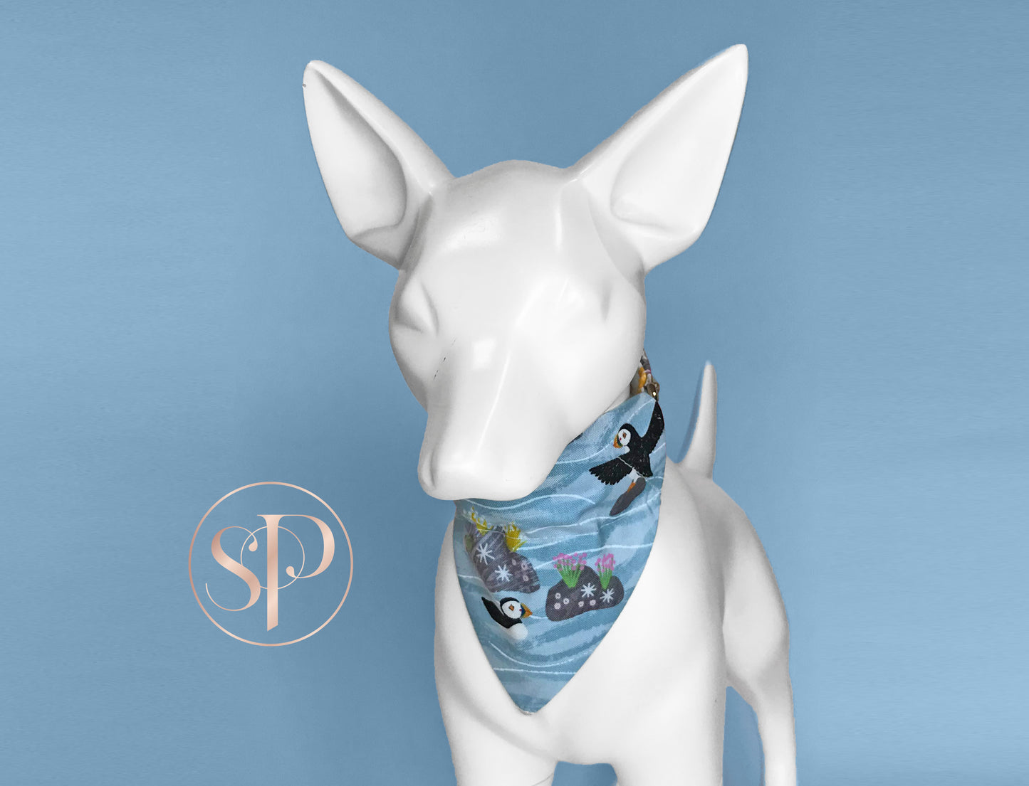 Puffin Awesome on The Water Slide-on Dog Bandana