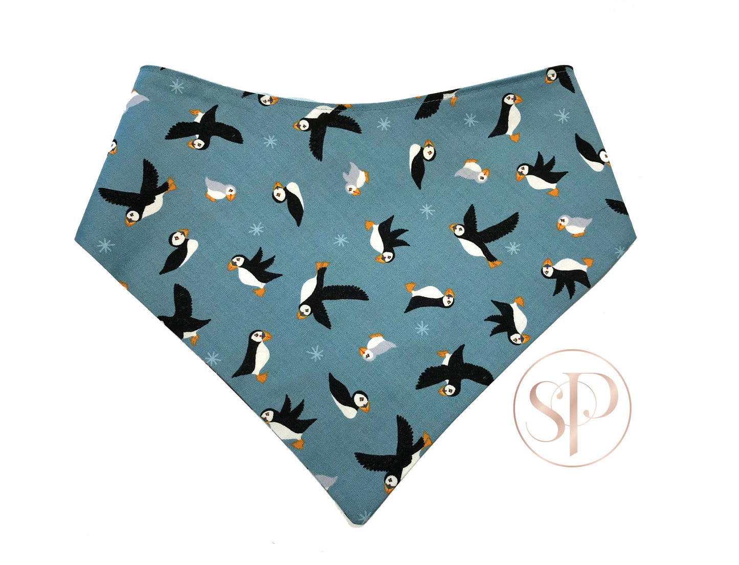 Puffin Awesome & Florals Reversible Dog Bandana