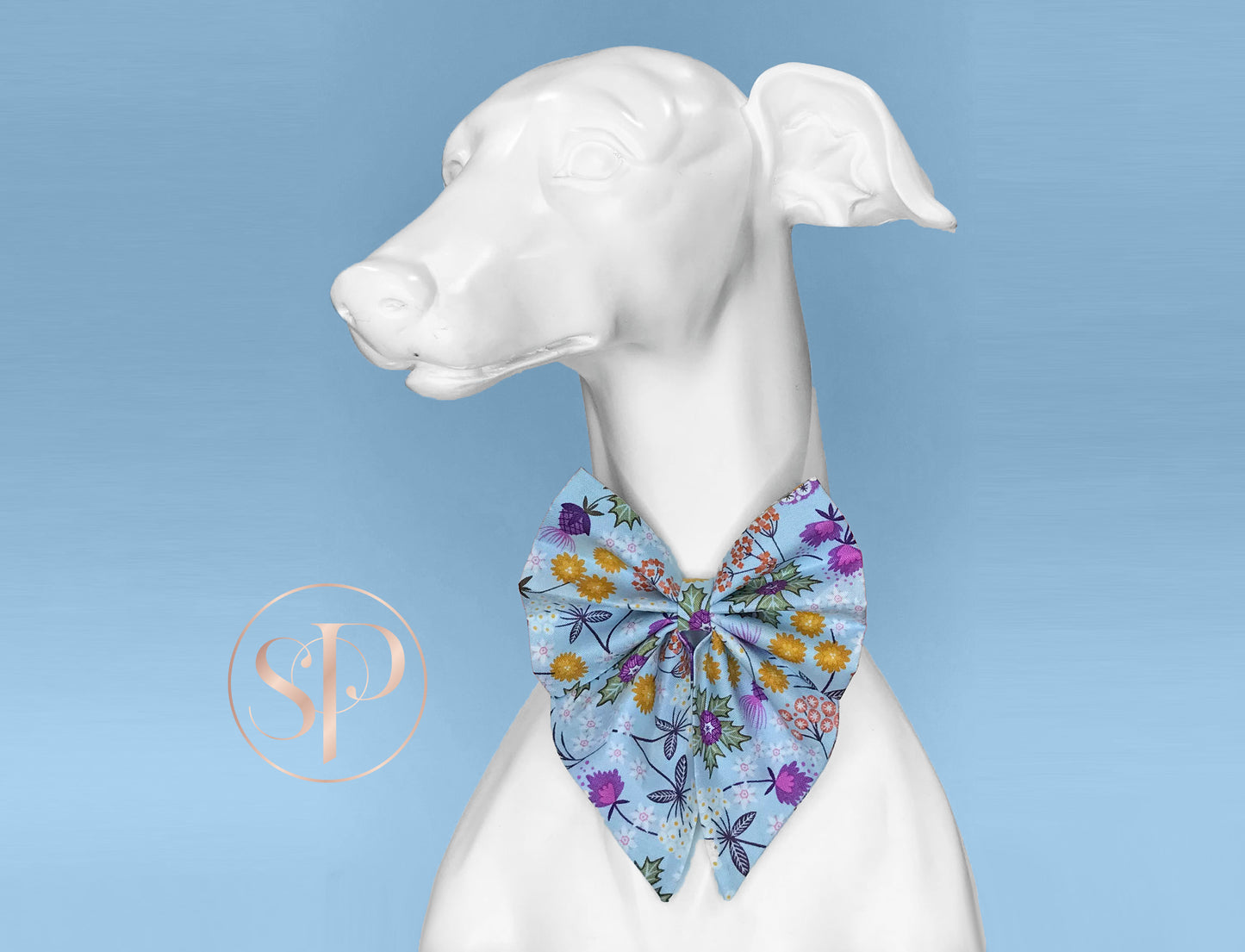 Puffin Awesome Florals Dog Sailor Bow