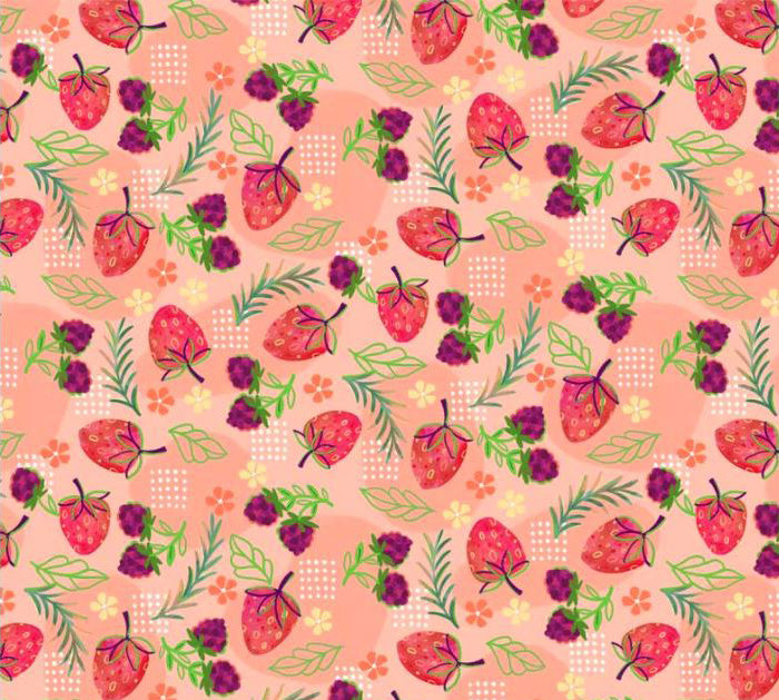 P & B Textiles - Ambrosia - 4543 Berries Fabric