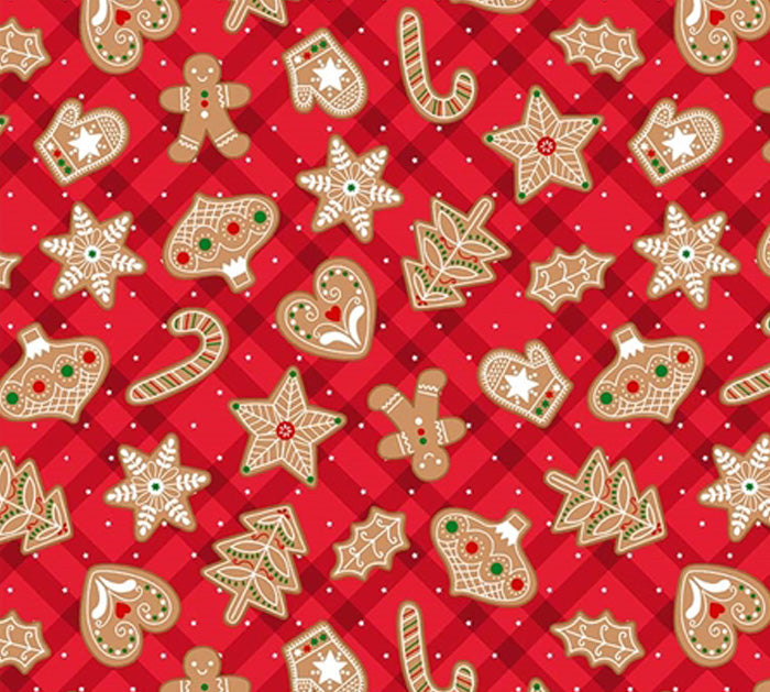 Michael Miller - Vintage Holidays - CM9634 - Red Festive Fabric
