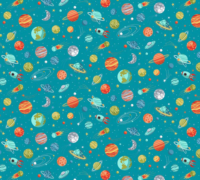 Makower - Outer Space - 2270/B Planets Fabric