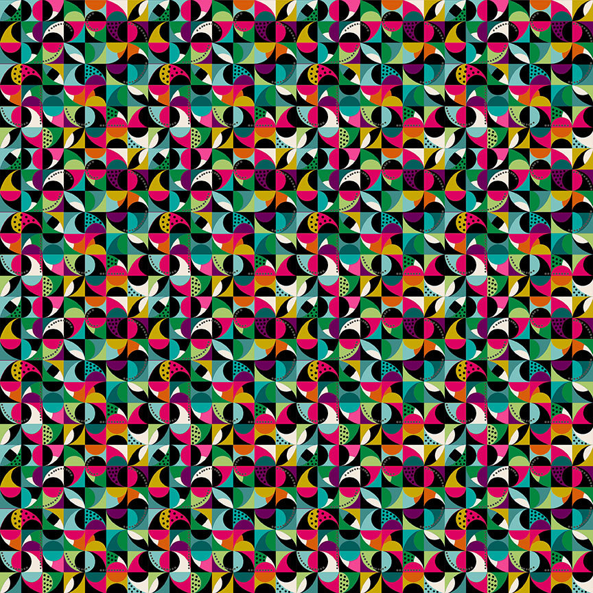 Makower - Jewel Tones - 2301/T - Mosaic Fabric