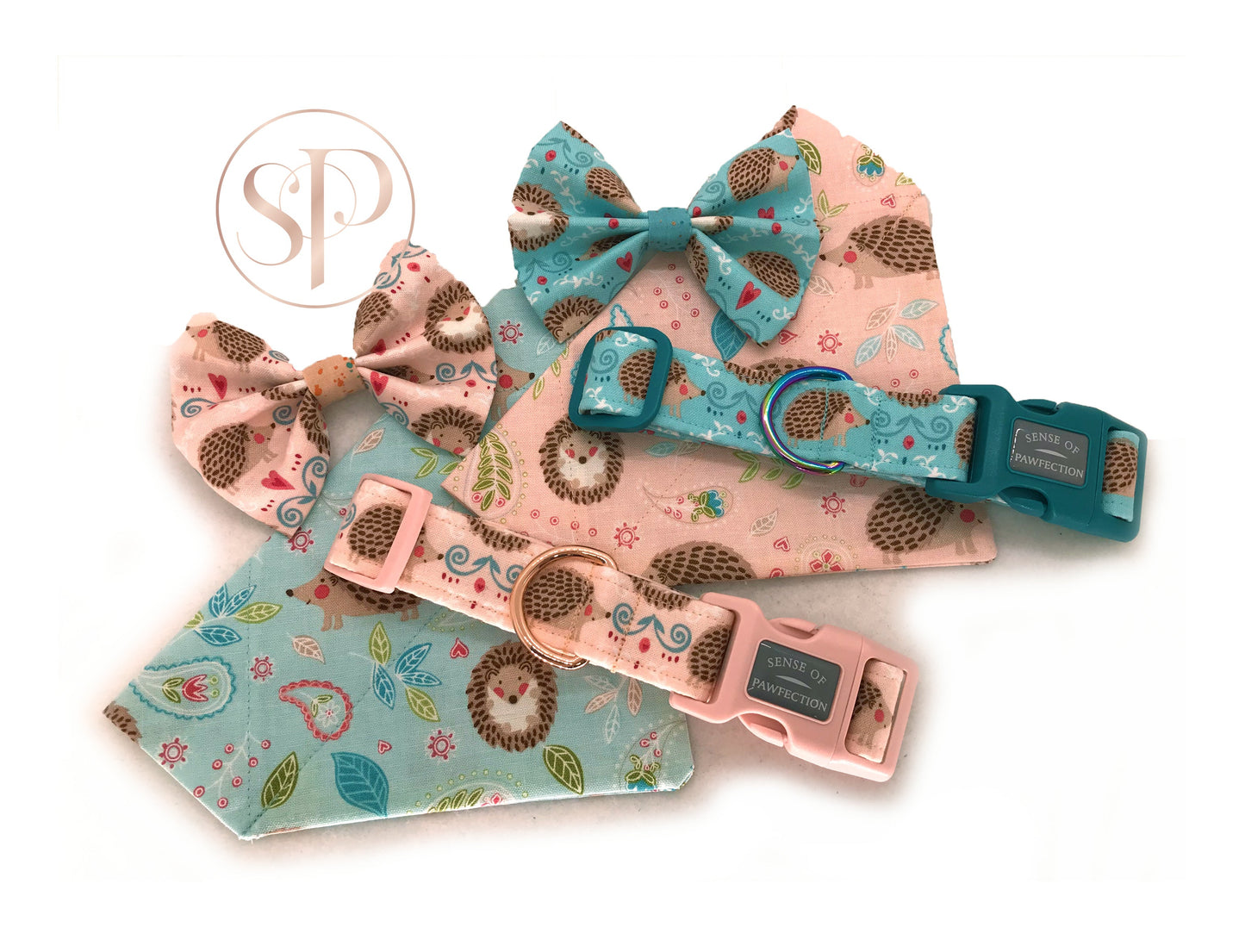 Little Prickles in Mint Dog Collar