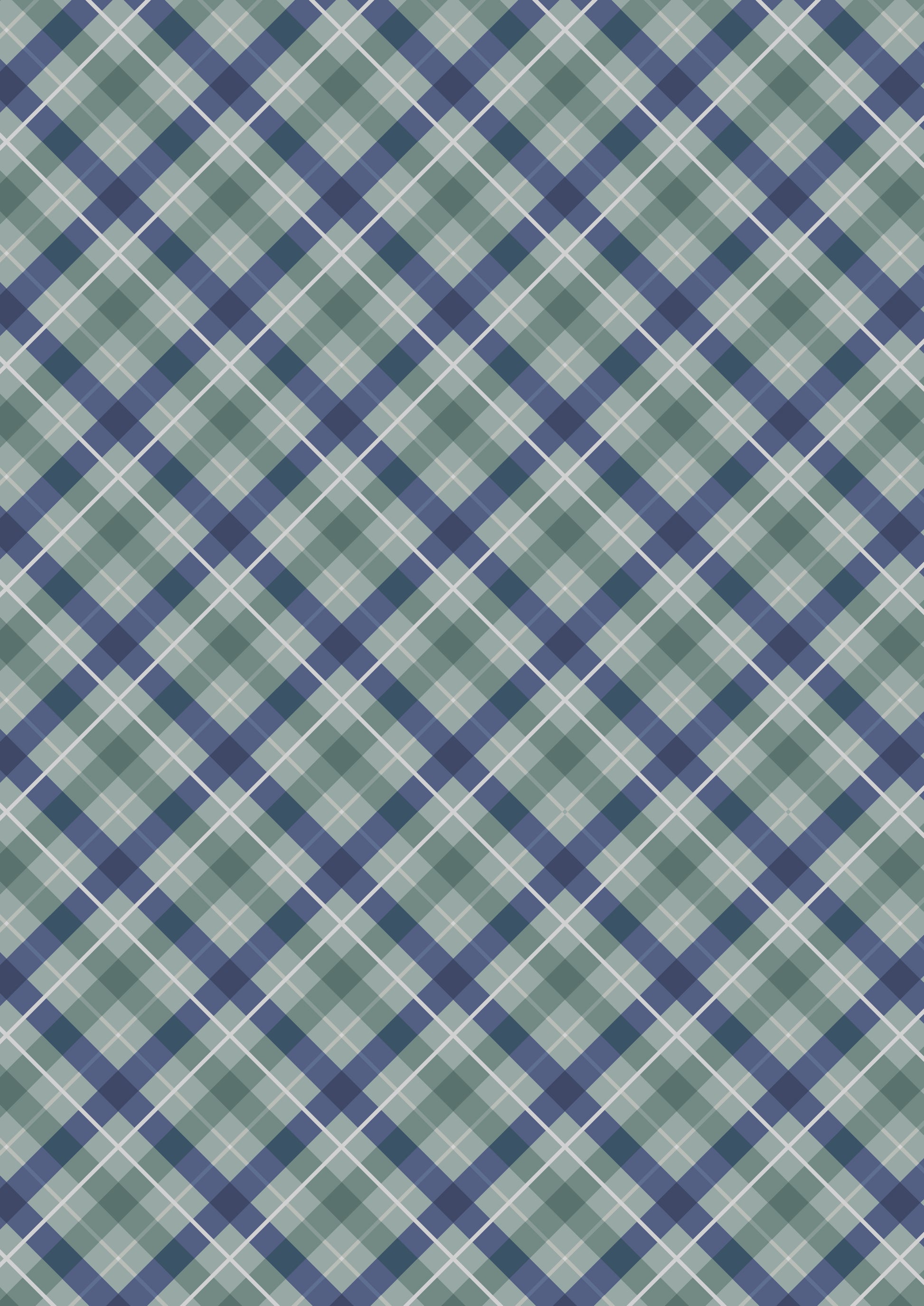 Lewis & Irene - Iona - A480.2 - Blue Check with Silver Metallic Fabric