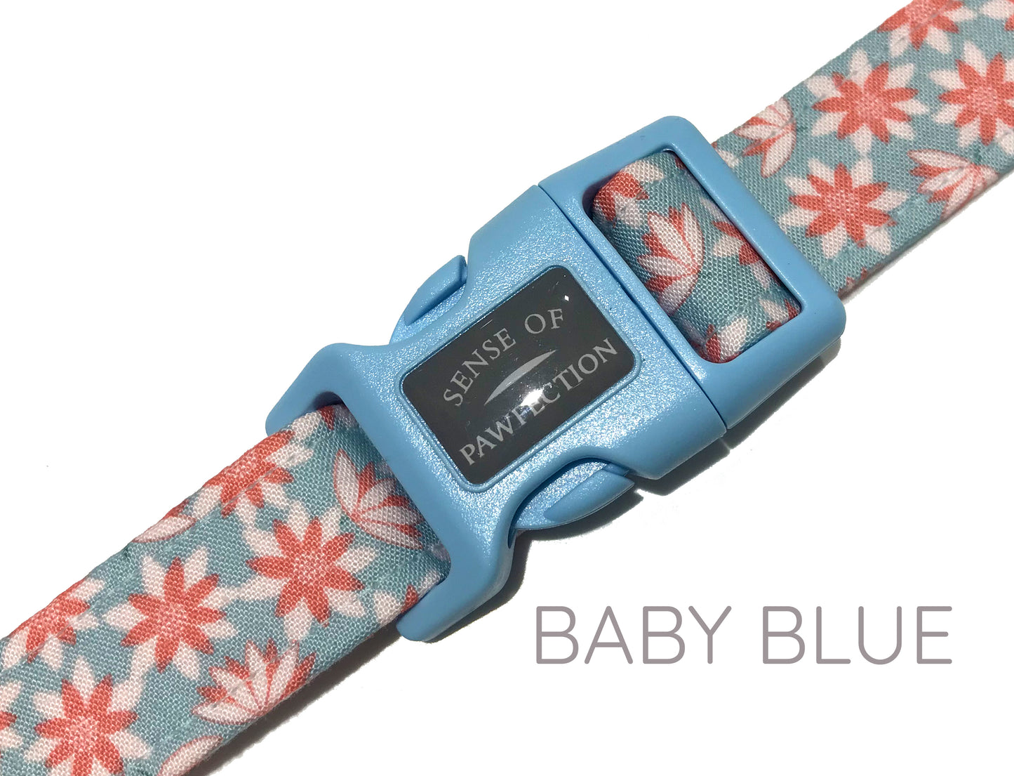 Leaping Lily Flower Dog Collar