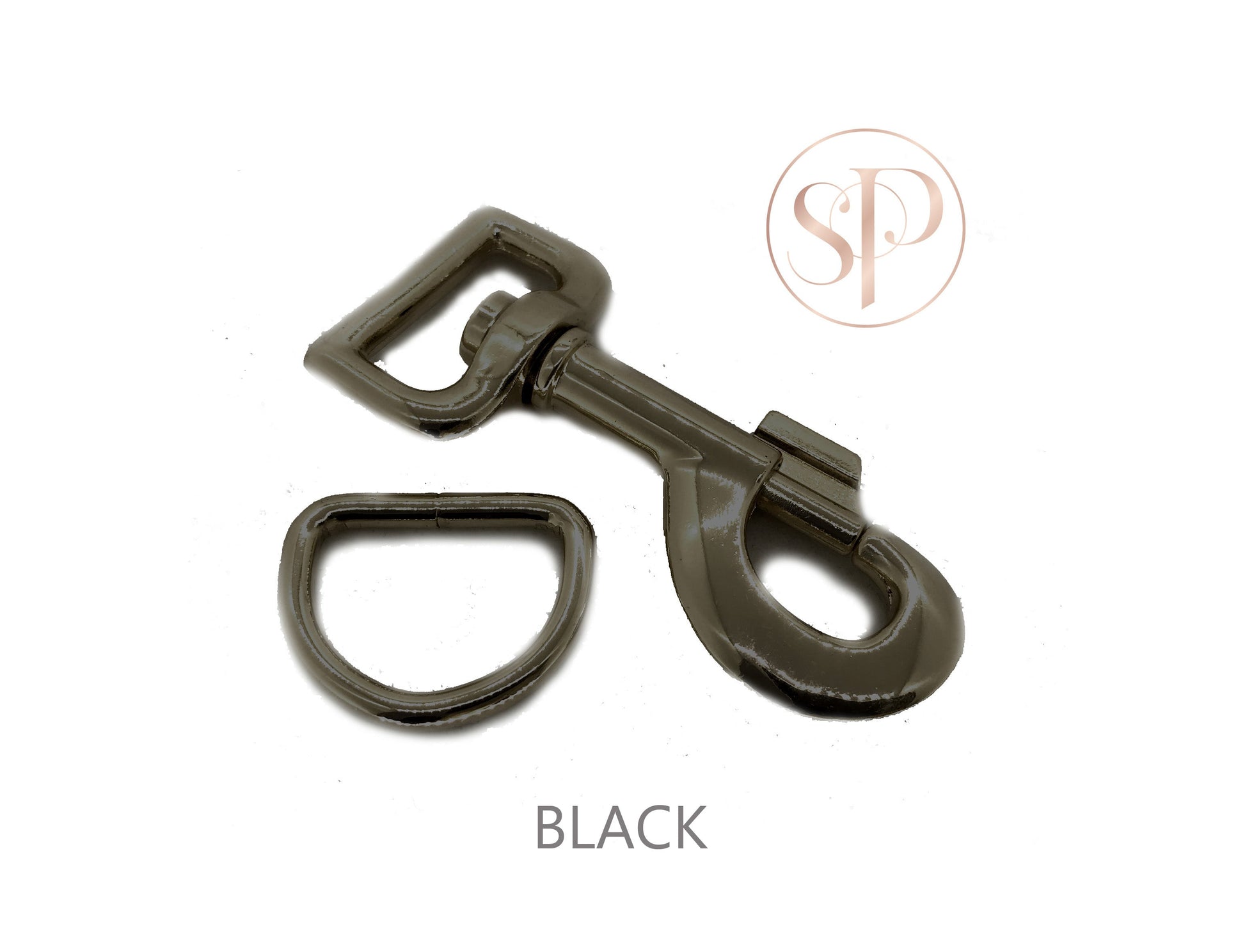 Black lead clasp and d-ring