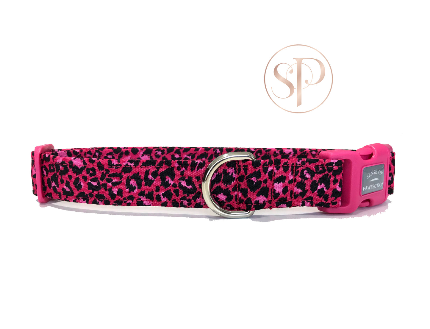 Pink Leopard Print Dog Collar