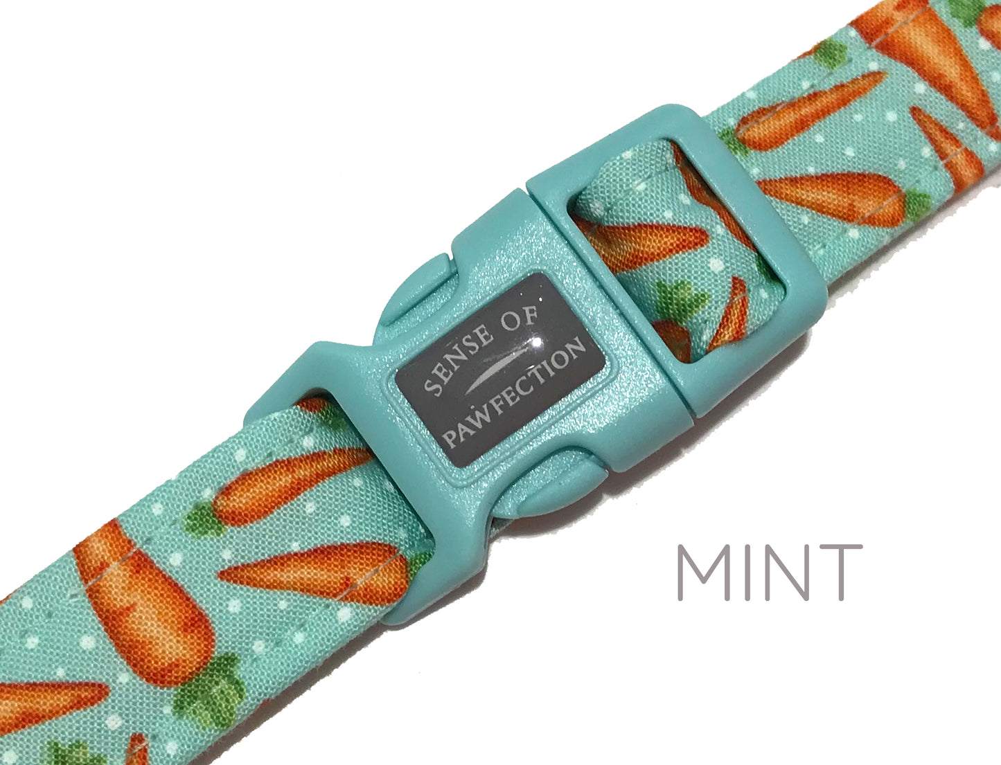 Carrots on Mint Dog Collar
