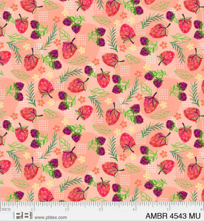 P & B Textiles - Ambrosia - 4543 Berries Fabric