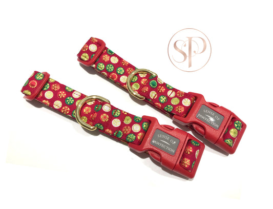 Baubles on Red Dog Collar