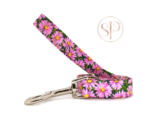 Daisies in Pink Dog Lead