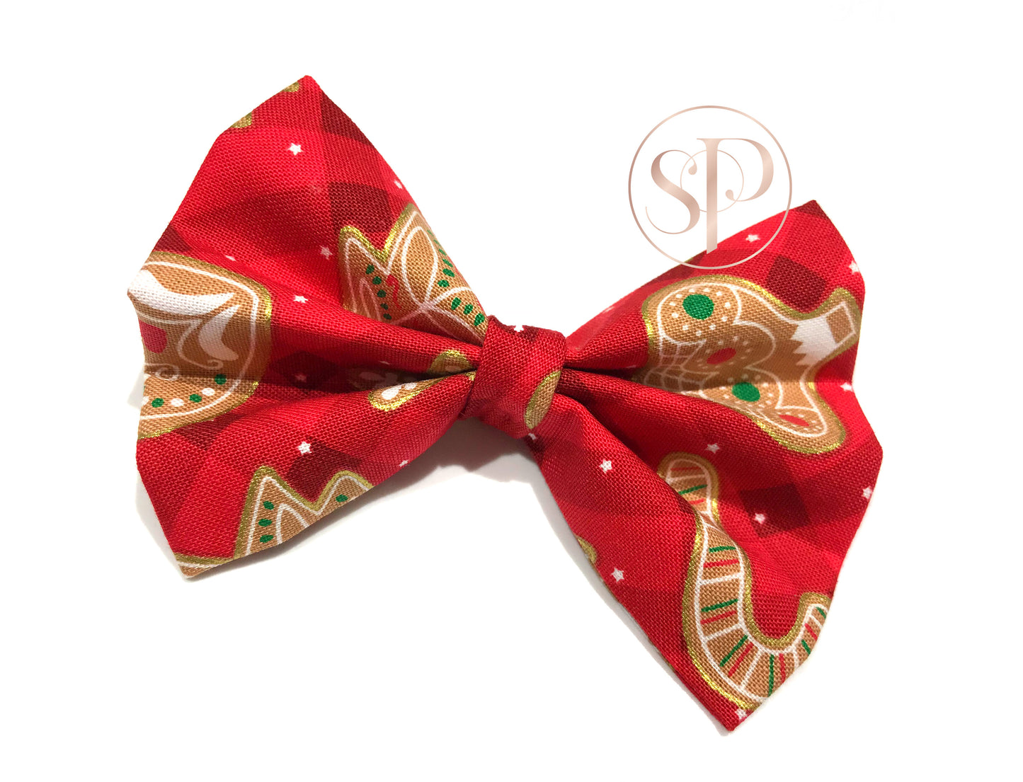 Gingerbread Dog Bow