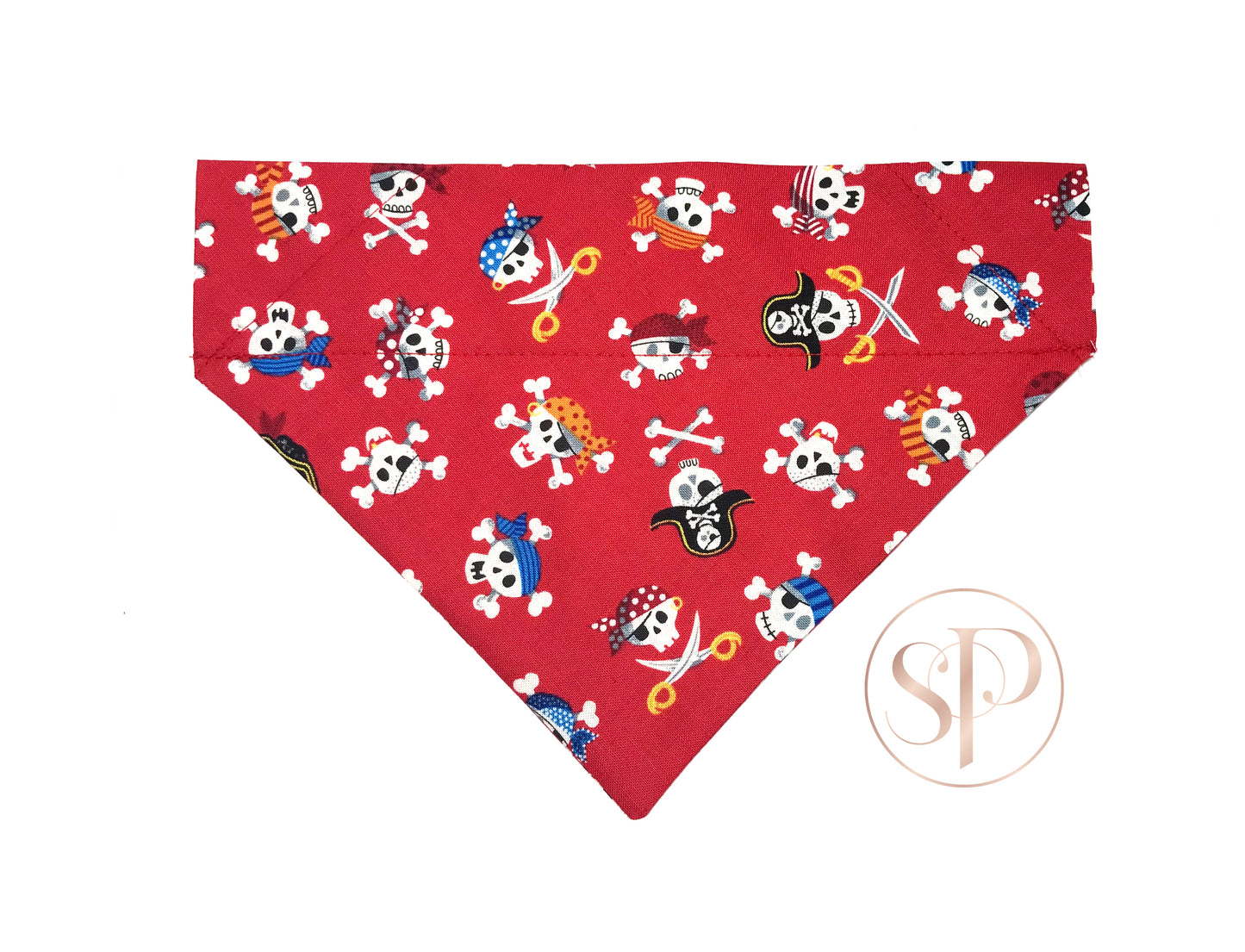 A Pirates Life For Me Slide-on Dog Bandana in Red