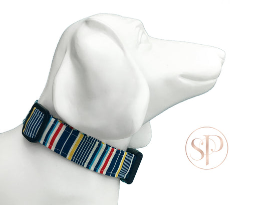 Beach Baby Striped Dog Collar