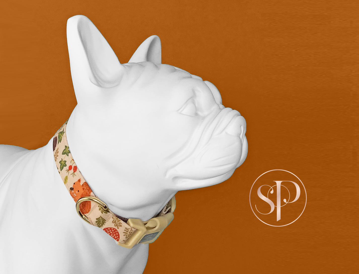Woodland Wonders in Cream Dog Collar