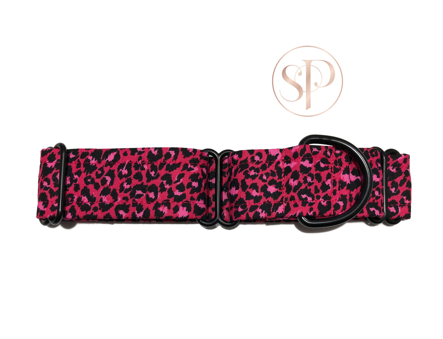 Pink Leopard Print Martingale Dog Collar
