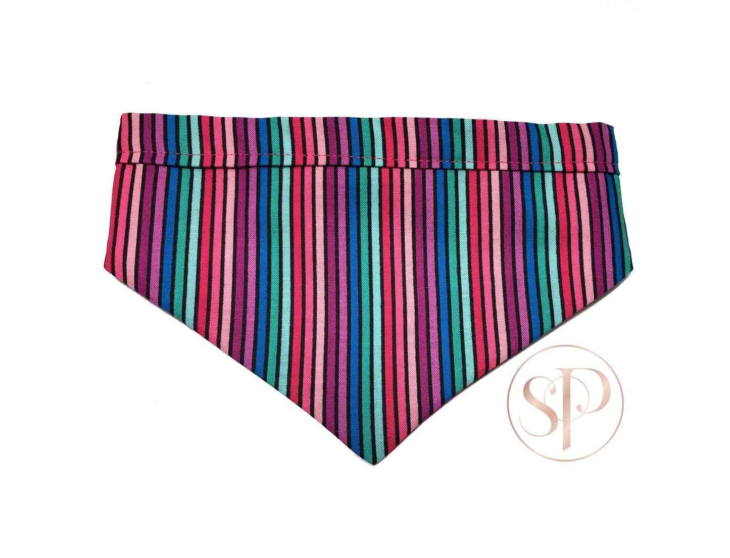 Party Pups in Pink & Stripes Reversible Dog Bandanas