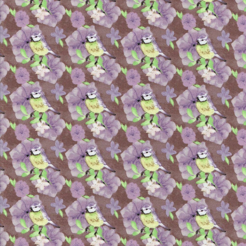 Purple Bird fabric